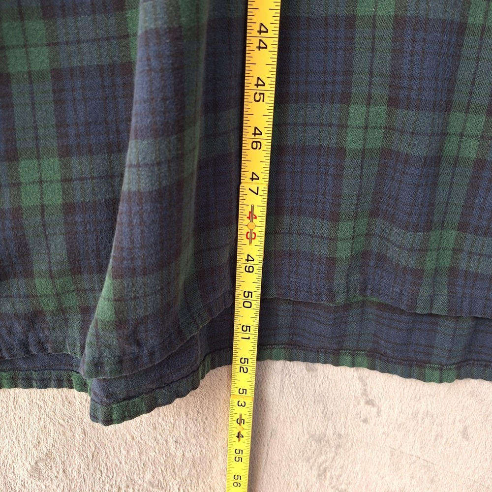 LL Bean Nightgown 3X Scotch Plaid Flannel Cottagecore Sleepwear Pajama Pockets - Picture 5 of 8
